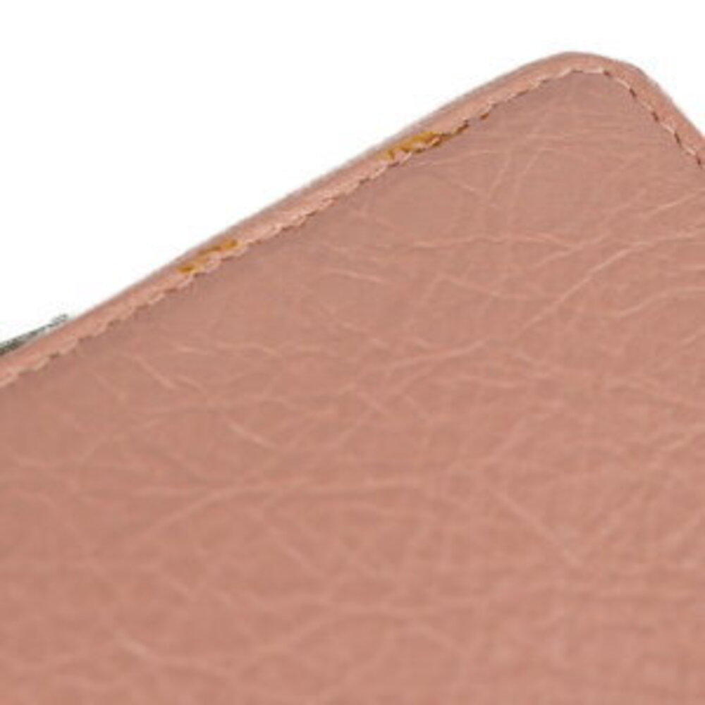 BALENCIAGA Long Wallet pink Beige Tan leather round zipper - Picture 6 of 8